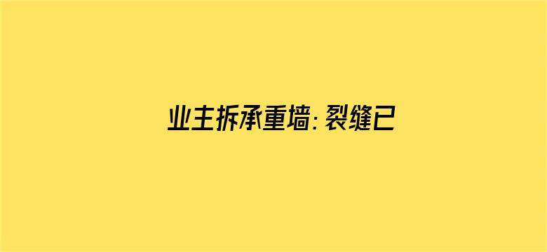 业主拆承重墙：裂缝已蔓延到21层